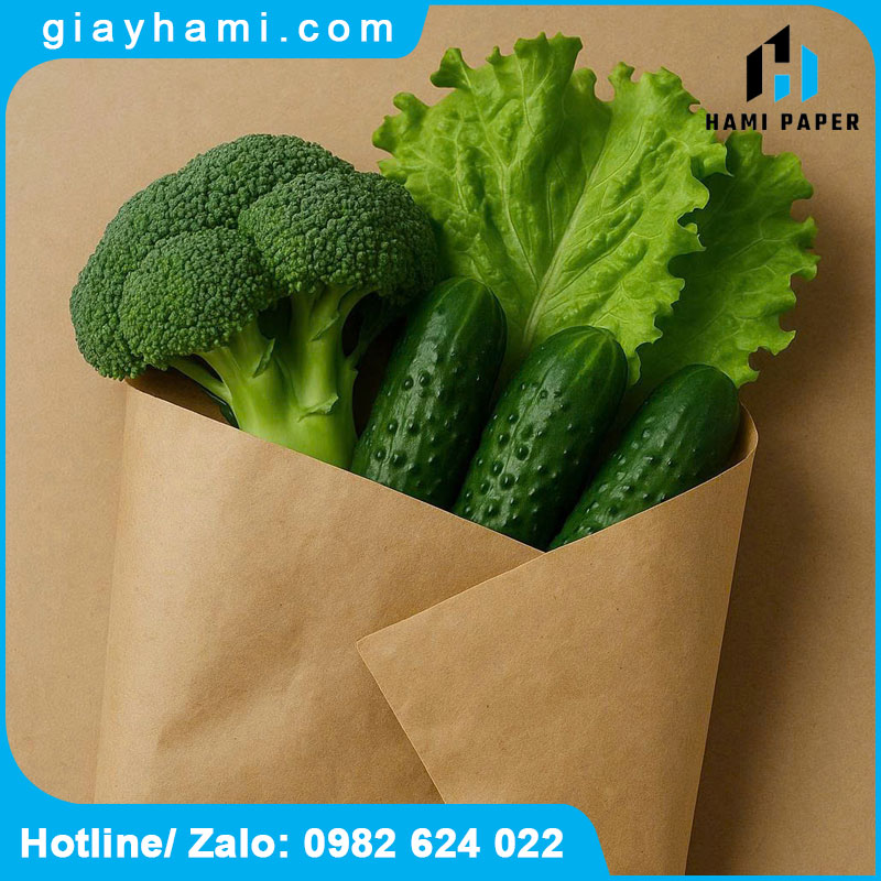 Giấy gói rau củ sạch